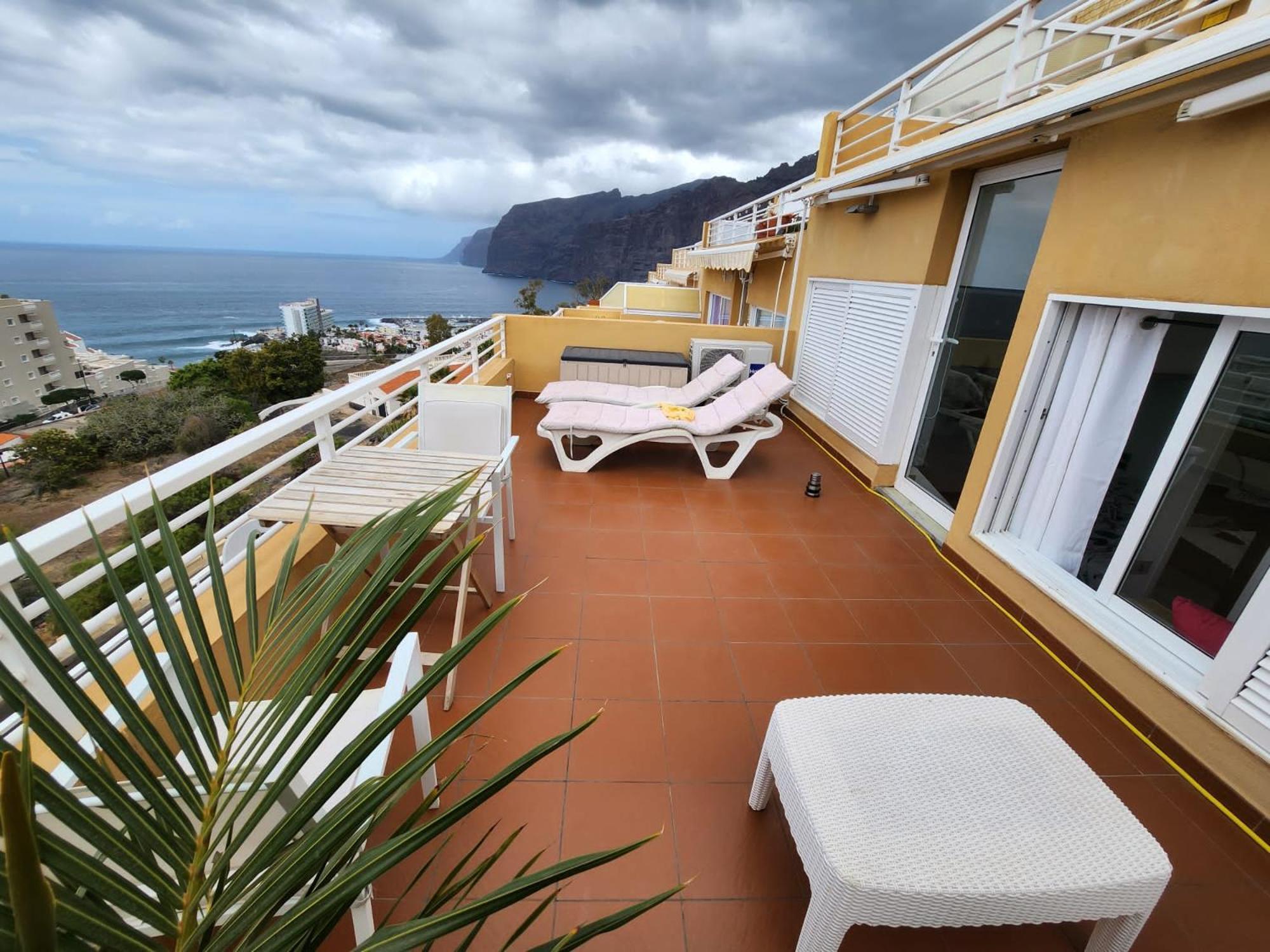 Los Gigantes,Huge Terrace,Sea View,Air Conditioning Apartment Puerto de Santiago  Exterior photo